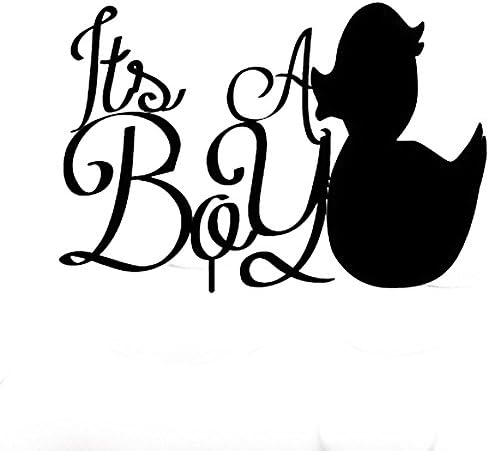 Customized Boy's Acrylic Cake Topper Non-Toxic Cake Topper Lovely Duck Shape Suitable for Barthday Cake Decoration or Other Events