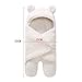 Baby Swaddle Blanket, Baby Registry Search Essential Gift, Hooded Cotton Plush Newborn Receiving Blanket, Cute Bear Sleeping Bag Sack for Baby Boys and Girls