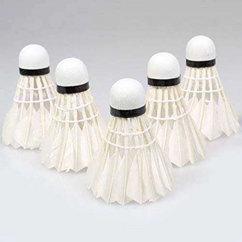 5pcs Goose Feather Shuttlecock Bird White Badminton Ball Game Sport Training Hot CH