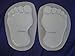Footprints Bare Feet 11 Inch Plastic Craft Molds use with Concrete or Cement for Making Stepping Stones 1280