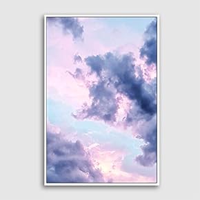 Framed Canvas Wall Art Clouds and Colors Canvas Prints Home Artwork Decoration for Living Room,Bedroom - 16x24 inches