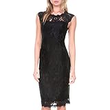 Stanzino Cocktail Dress | Women's Sleeveless Lace Dresses for Special Occasions Black X-Large
