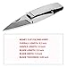 Money Clip Pocket Folding Knife - EDC Fold Knives Stainless Steel Silver Blade and Handle (Silver)
