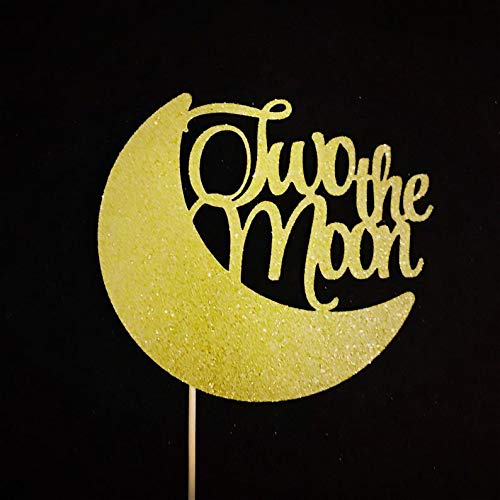 Amazon Com Two The Moon Cake Topper 2nd Birthday Cake Topper 2