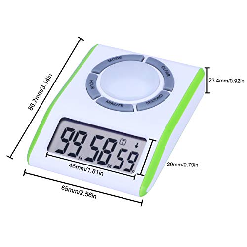 AIMILAR Digital Countdown Repeat Cycle Timer - Count Up Down Loop Timer Clock for Kitchen Cooking Kids Games Students Teacher (Green) - Thumbnail 6