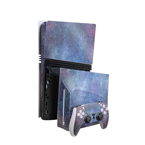 Glossy Glitter Skin Compatible with PlayStation 5 Pro Bundle + Disc Drive for P…
