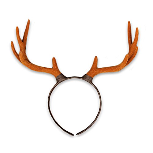 Deer Costumes Hair - Pawliss Reindeer Antler Headband Cute Hair Accessory for Christmas Holiday Party Stereoscopic