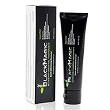BlackMagic Activated Charcoal Toothpaste, Organic Coconut Oil & Carbon Coco for Teeth WHITENING | Made in USA, Vegan, Fluoride Free, No Gluten, Black Tooth Paste, Mint, 4oz - Best Natural Whitener