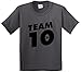 New Way 784 - Youth T-Shirt Team 10 Ten #Team10 Jake Paul Medium Charcoal