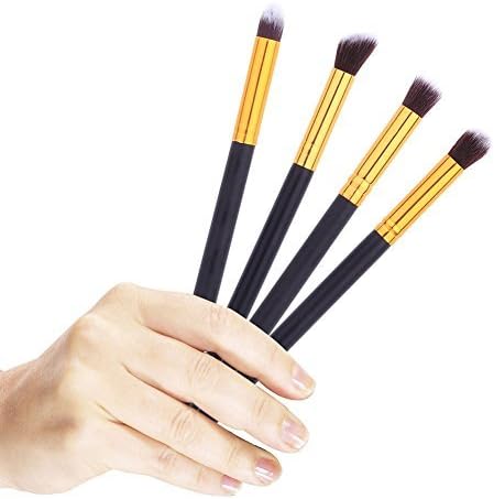 Professional 4pcs Eye Brushes Set Eyeshadow Blending Pencil Brush Make up Tool Cosmetic Makeup Eyeshadow Lip Eye Blush Foundation Power Brush Set Cosmetic Tool Kit by Mokale