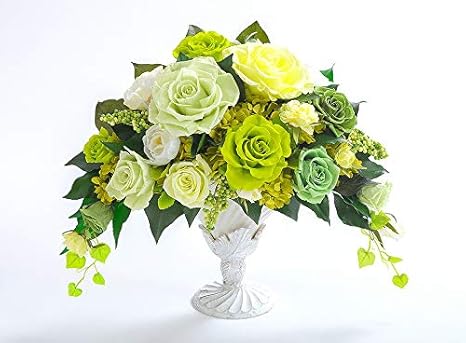Amazon Co Jp プレゼント 花 プリザーブドフラワー ボーゲンクラシカル グリーン バラ 女性 花 ギフト 開業 開店 新築 退職 異動 内祝い 歓送迎 ホーム キッチン