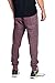 PROGO USA Men's Joggers Sweatpants Basic Fleece Marled Jogger Pant Elastic Waist (Large, Marled Burgundy)