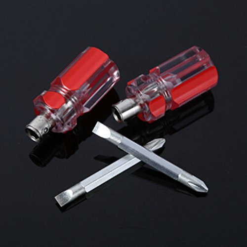 Meolin Interchangeable Bidirectional Mini Screwdriver Phillips & Flat Tip Screwdriver DIY Repair Tools - Thumbnail 2