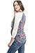 LaClef Women's Maternity T-Shirts Top with Baseball Raglan (Medium, Denim/L Grey)
