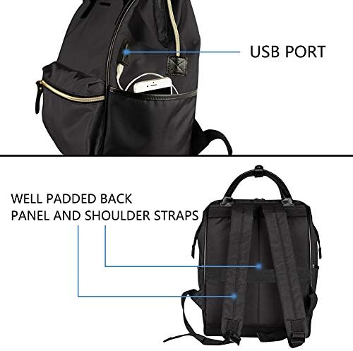 KROSER Laptop Backpack 15.6 Inch Stylish School Computer Backpack Doctor Bag Water Repellent College Casual Daypack with USB Port Travel Business Work Bag for Men/Women-Black 6 KROSER Laptop Backpack 15.6 Inch Stylish School Computer Backpack Doctor Bag Water Repellent College Casual Daypack with USB Port Travel Business Work Bag for Men/Women-Black