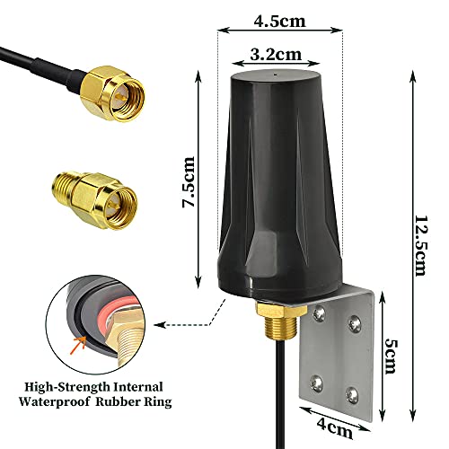 Bingfu-4G-LTE-Antena-Exterior-Antena-SMA-Impermeable-Montaje-en-Pared-5dBi-para-Orange-Vodafone-y-Movistar-Puerta-de-Enlace-de-Enrutador-4G-LTE-Modem-Enrutador-Celular-Camara-de-Seguimiento