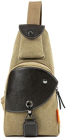SYJO Mini Backpack Casual Canvas Chest Bag Sling Shoulder Bag Rucksack