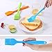 Silicone Pastry Basting Grill Barbecue Brush - Solid Core and Hygienic Solid Coating - 4 Bright Colored Red, Blue, Orange, Green