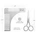 Man&Beard - Stainless Steel Beard Shaping Tool and Scissors Kit for Beard Trimming and Grooming in Premium Gift Box