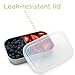 U Konserve - Divided Rectangle, Stainless Steel with Removable Dividers, Multiple Containers in One, Ideal for Lunches, Picnics and Travel, Dishwasher Safe (Stainless/Clear)