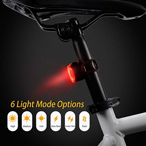 Bike Lights, USB Bike Lights Rechargeable 2 Pack, IPX4 Waterproof and 6