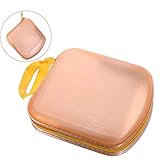 Foxnovo Portable Clear Plastic 40 Cd DVD VCD Disc Holder Storage Box Bag Wallet Case Protector Organizer (Orange)