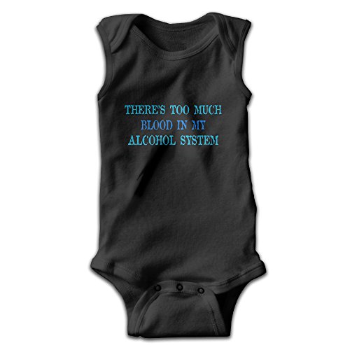 Michael Conti THERE'S TOO MUCH BLOOD IN MY ALCOHOL SYSTEM Sleeveless Baby Romper Cotton Toddler Playsuit Boys Girls Clothes