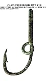 Eagle Claw Camo Hat Hook Fish hook for Hat Camo Fish Hook Hat Pin Clip