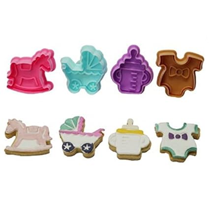 Amazon Com Allforhome Baby Shower Molds Cake Plunger Cookies Cutter