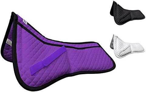 ダービーoriginals Contoured補正すべて目的キルト風英語半分サドルパッドwith Therapeutic取り外し可能サポートメモリフォームポケット