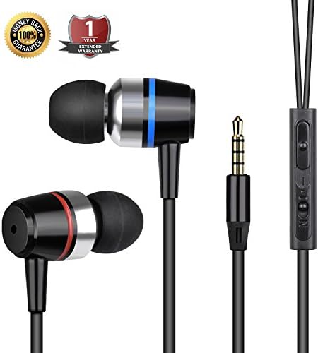 Ear Buds Wired Earphones Headphones With Microphone Noise Cancelling Ear Phones Stereo In Ear Headphones Sports Earbuds with Mic and Volume Control for iPhone Android iPad Laptop