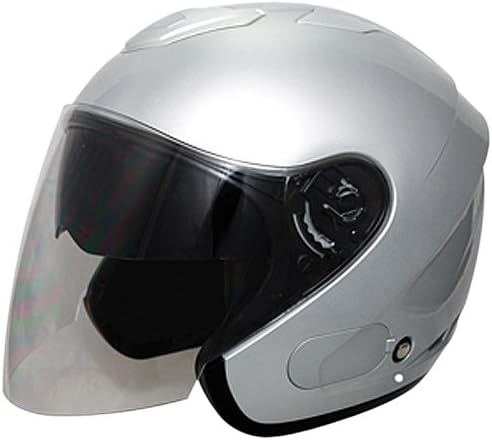 THH T-376 Open Face Helmet (Silver, X-Large)