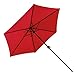 FLAME&SHADE 9ft Patio Umbrella Outdoor - Table Umbrella with Push Button Tilt and Crank, UV Protection, 6 Sturdy Ribs, Market Umbrella for Garden, Deck, Backyard, Lawn, Pool and Beach(Red)
