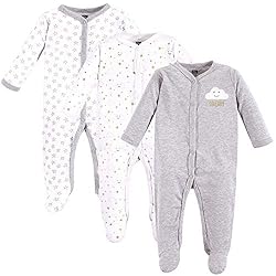 Hudson Baby Unisex Baby Cotton Sleep and Play, gray