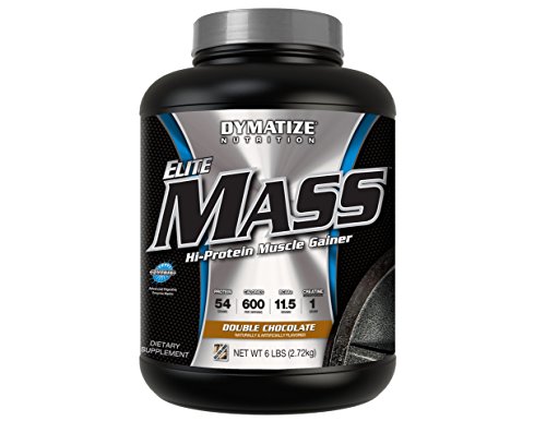 Dymatize Elite Mass Hi-Protein Muscle Gainer, Double Chocolate, 6 lbs