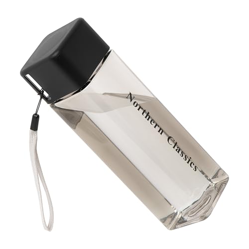 Generisch Bottiglia di design quadrata Qubicle, 480 ml, trasparente con coperchio nero