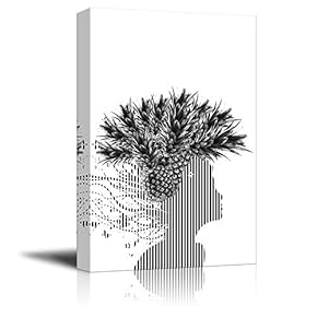 Black and White Abstract Pictures Home Wall for...