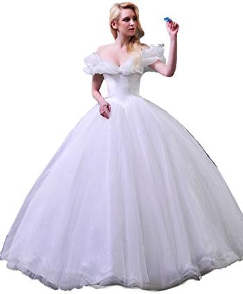 Vnaix Ball Gown Royal Blue Princess Cinderella Quinceanera Dresses(10, white)