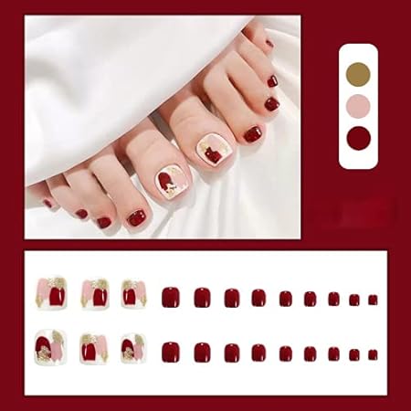 Amazon 24枚 3d 足の爪用 ネイルチップ かわいい つけ爪 中長さ フレンチネイルチップ ネイルステッカー 貼 きれいきれい 短いさネイルチップ 初心者向け Jjp097 Musine ネイルチップ 通販