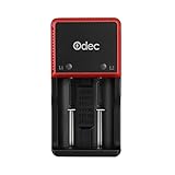 Odec Universal Battery Charger for AA, AAA, AAAA, C, 18650, 26650 Ni-MH Ni-Cd Li-ion rechargeable batteries, 2 Independent Bay