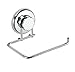 HASKO accessories - Powerful Vacuum Suction Cup Toilet Paper Holder – Wall Mount Stainless Steel Tissue Roll Dispenser for Bathroom & Kitchen – Can be Mounted on Clean Flat Smooth Surface (Chrome)