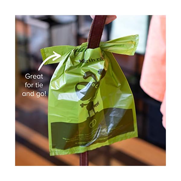 Earth Rated Dog Poop Bags with Handles, Easy Tie and Guaranteed Leakproof, Lavender Scented, 120 Handle Bags