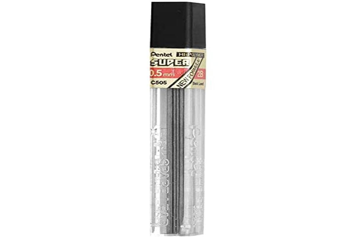 PENTEL Case of 12 Hi-Polymer Super Leads 0.5 mm 2B