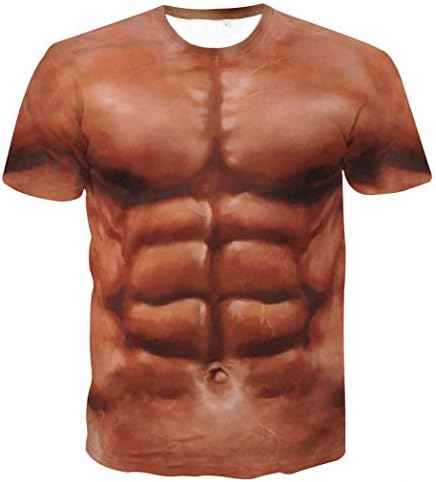 April Li Men Funny Muscle Tee Shirt Undershirt 3D Print Short Sleeve T-Shirts Muscle Long Sleeve Hoodie Sleeveless Vest