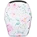 Premium Nursing Cover, Car Seat Canopy for Babies and Breastfeeding Scarf by Lallini - Multi-Use Infant Cover for Shopping Cart, High Chair and Stroller - Best Floral (Daisy)