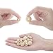 JPSOR 150pcs Natural Round Wood Loose Spacer Beads (100pcs 12mm + 50pcs 20mm)