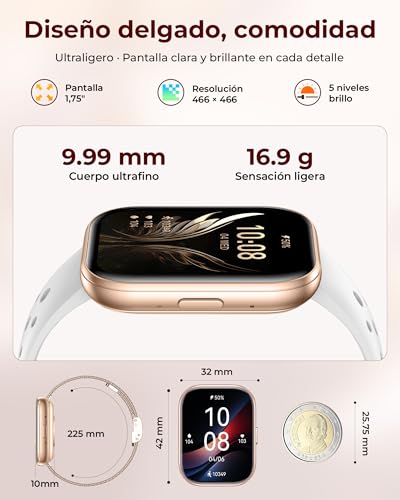 Iaret Women's Smart Watch, Gift with 4 Interchangeable Straps and Charm, 1.75 Inch Smartwatch, Bluetooth Calls, Heart Rate SpO2 Sleep, 120+ Sports Modes, Compatible with Android iPhone