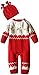 ZOEREA Baby Infant Romper Sweater Christmas Knitted Clothes Match Antlers Hat