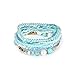 Bohemian Crystal Colorful Stretch Bead Multilayer Bracelets for Women of MengPa (Blue) G3207A