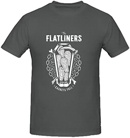 The Flatliners Caskets Full Men's Relaxed Fit Cotton Round Neck T-Shirt Grey Apparel
